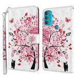 Modello di pittura 3D TPU + custodia per telefono in pelle PU, For Motorola Moto G71 5G