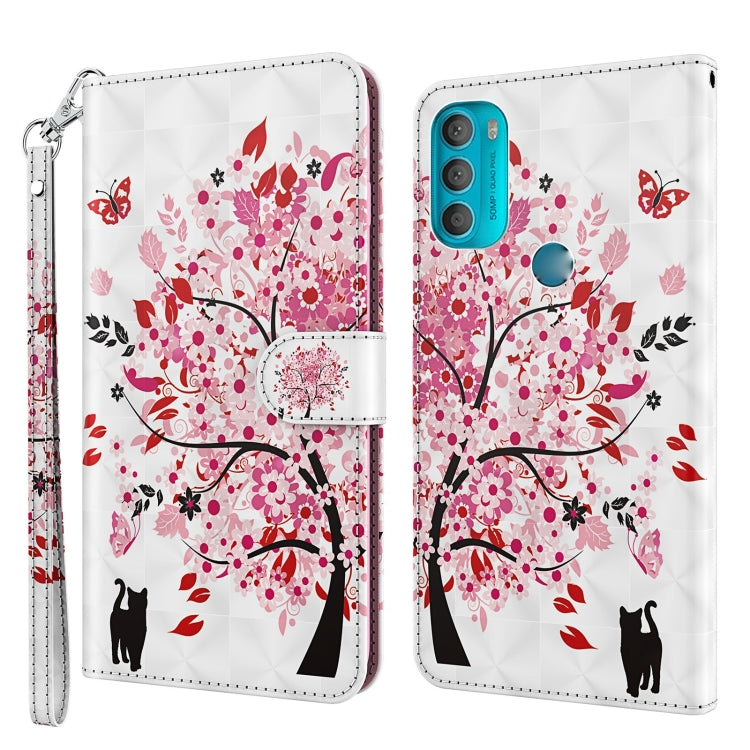 Modello di pittura 3D TPU + custodia per telefono in pelle PU, For Motorola Moto G71 5G