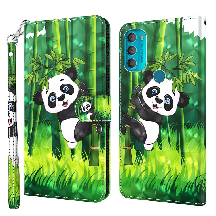 Modello di pittura 3D TPU + custodia per telefono in pelle PU, For Motorola Moto G71 5G