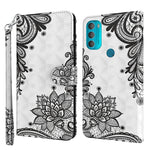 Modello di pittura 3D TPU + custodia per telefono in pelle PU, For Motorola Moto G71 5G