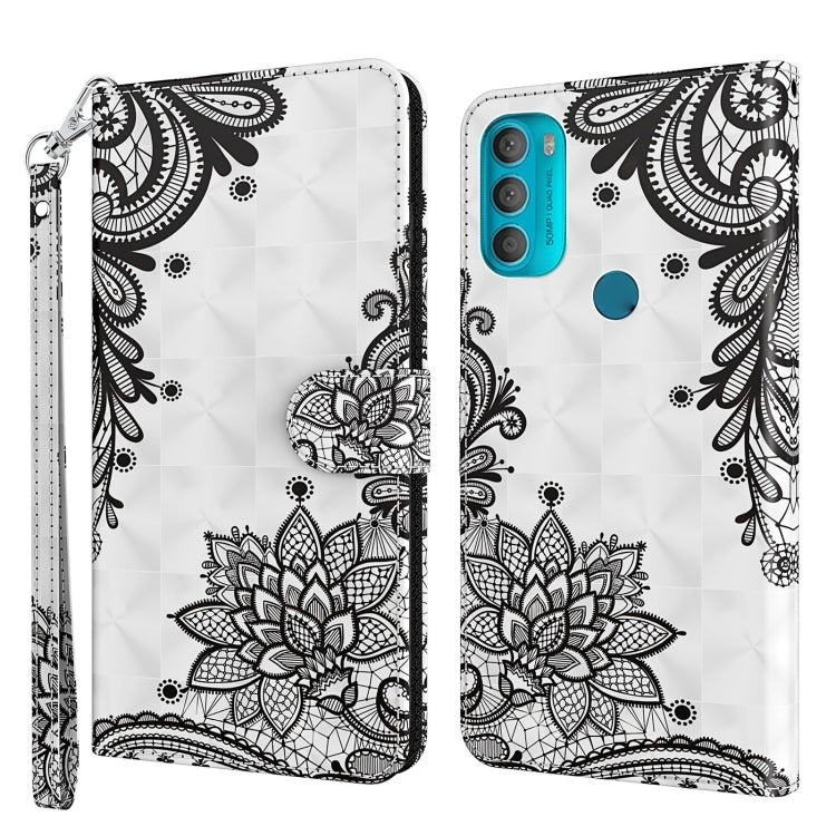 Modello di pittura 3D TPU + custodia per telefono in pelle PU, For Motorola Moto G71 5G