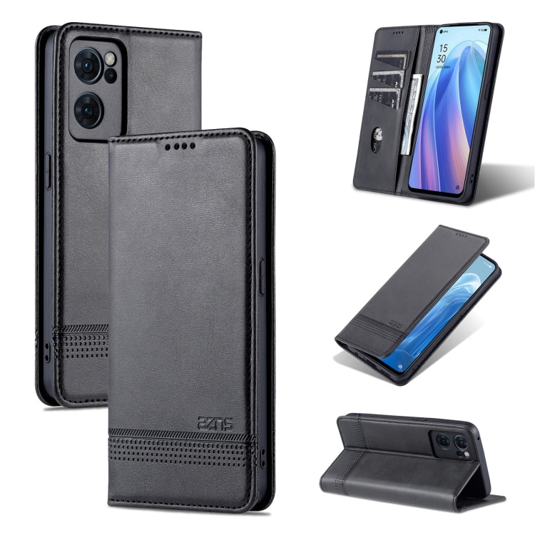 AZNS Custodia per telefono in pelle a conchiglia con struttura in vitello magnetico, For OPPO Reno7 Global, For Honor 60 SE, For Samsung Galaxy A73 5G, For Xiaomi 12 / 12X