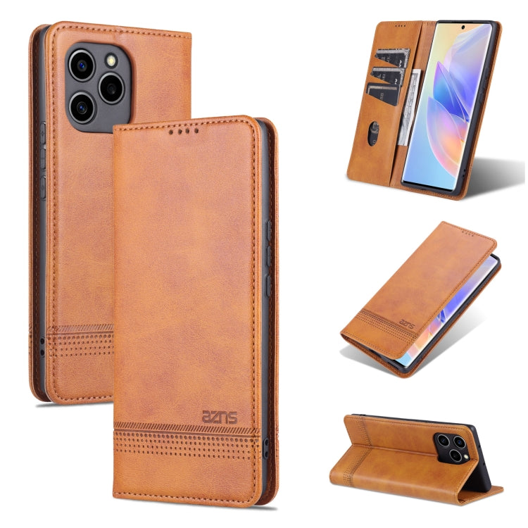 AZNS Custodia per telefono in pelle a conchiglia con struttura in vitello magnetico, For OPPO Reno7 Global, For Honor 60 SE, For Samsung Galaxy A73 5G, For Xiaomi 12 / 12X