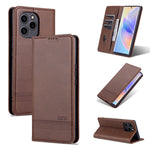 AZNS Custodia per telefono in pelle a conchiglia con struttura in vitello magnetico, For OPPO Reno7 Global, For Honor 60 SE, For Samsung Galaxy A73 5G, For Xiaomi 12 / 12X