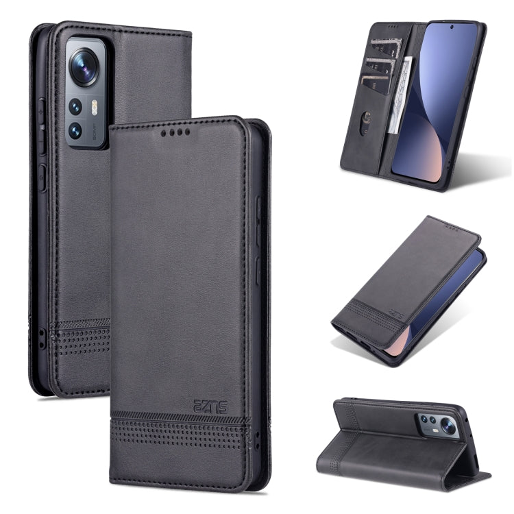 AZNS Custodia per telefono in pelle a conchiglia con struttura in vitello magnetico, For OPPO Reno7 Global, For Honor 60 SE, For Samsung Galaxy A73 5G, For Xiaomi 12 / 12X