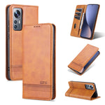 AZNS Custodia per telefono in pelle a conchiglia con struttura in vitello magnetico, For OPPO Reno7 Global, For Honor 60 SE, For Samsung Galaxy A73 5G, For Xiaomi 12 / 12X