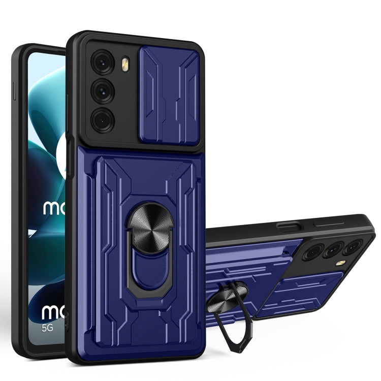 Custodia per telefono scorrevole Camshield TPU + PC con slot per schede, For Motorola Moto G200 5G / Edge S30