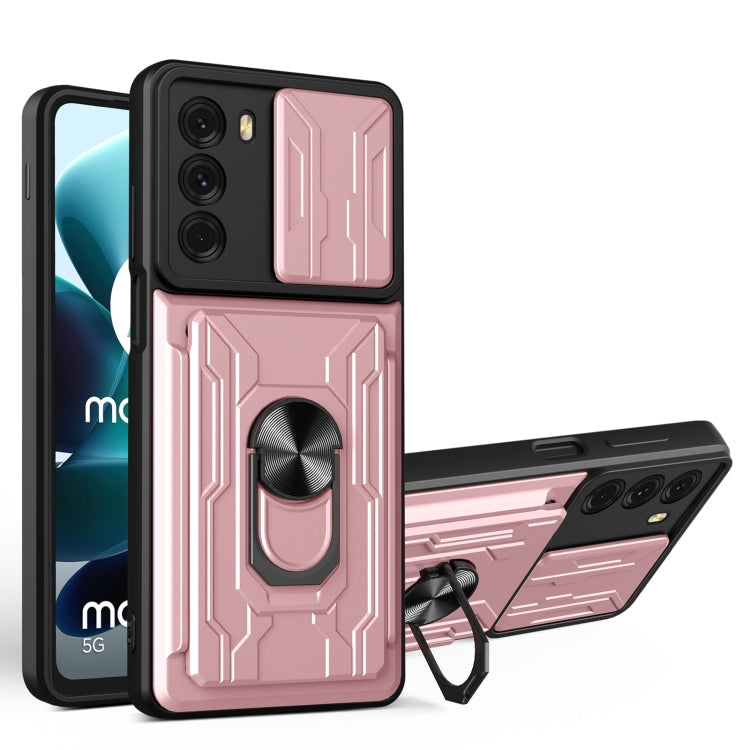 Custodia per telefono scorrevole Camshield TPU + PC con slot per schede, For Motorola Moto G200 5G / Edge S30