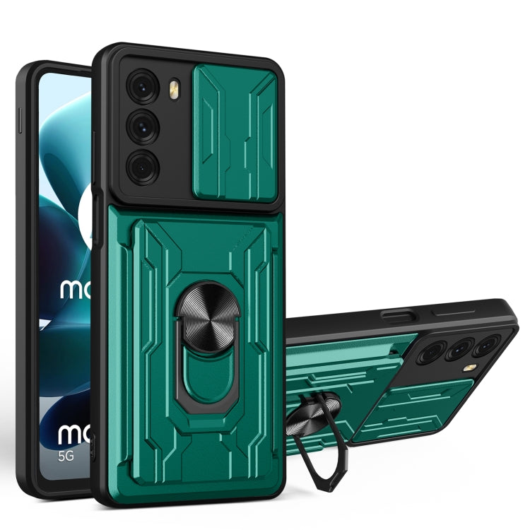 Custodia per telefono scorrevole Camshield TPU + PC con slot per schede, For Motorola Moto G200 5G / Edge S30