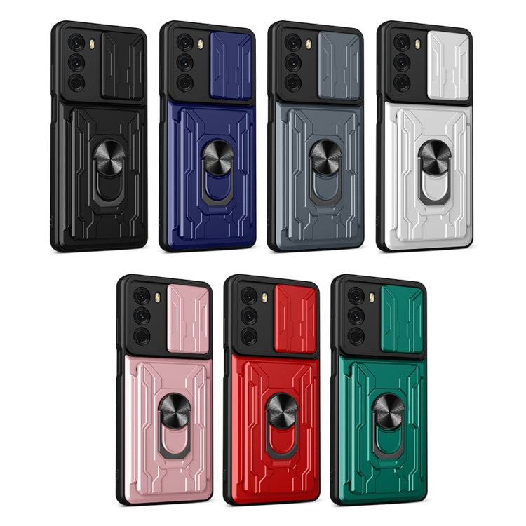 Custodia per telefono scorrevole Camshield TPU + PC con slot per schede, For Motorola Moto G200 5G / Edge S30