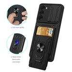 Custodia per telefono scorrevole Camshield TPU + PC con slot per schede, For Motorola Moto G200 5G / Edge S30