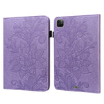 Custodia tablet in pelle con motivo floreale per Huawei MatePad P