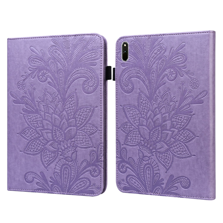 Custodia tablet in pelle con motivo floreale per Huawei MatePad P