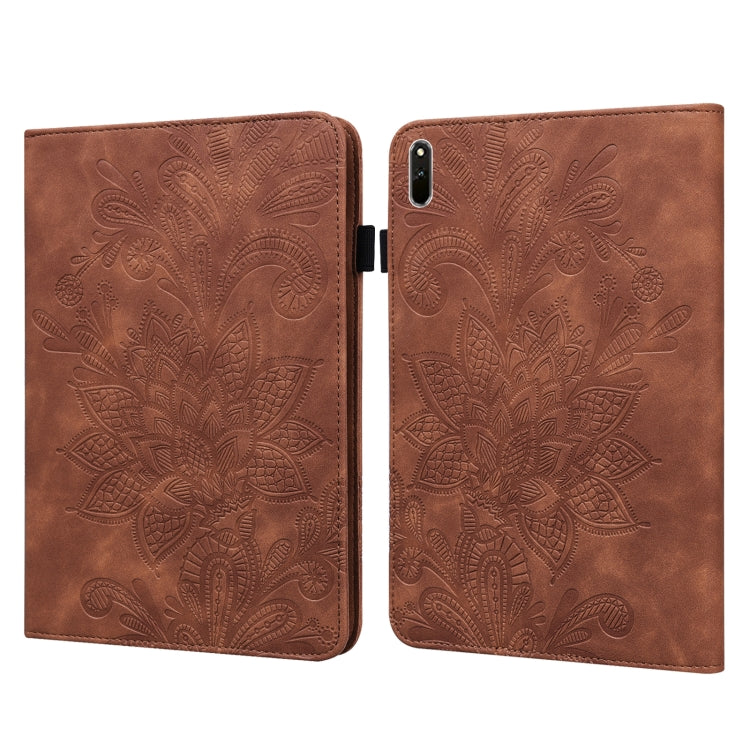 Custodia tablet in pelle con motivo floreale per Huawei MatePad P
