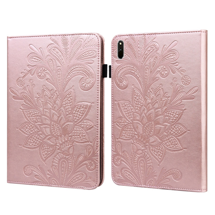 Custodia tablet in pelle con motivo floreale per Huawei MatePad P