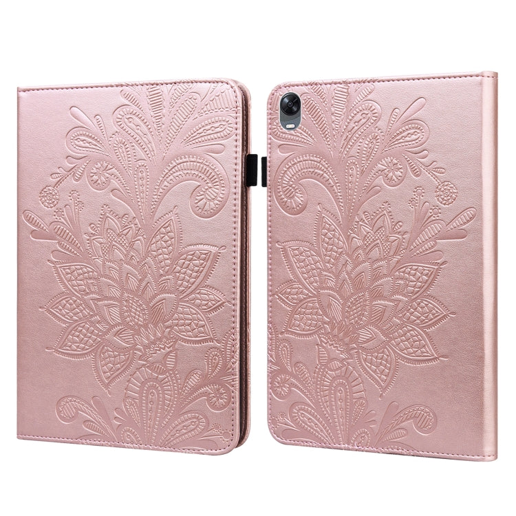 Custodia tablet in pelle con motivo floreale per Huawei MatePad P