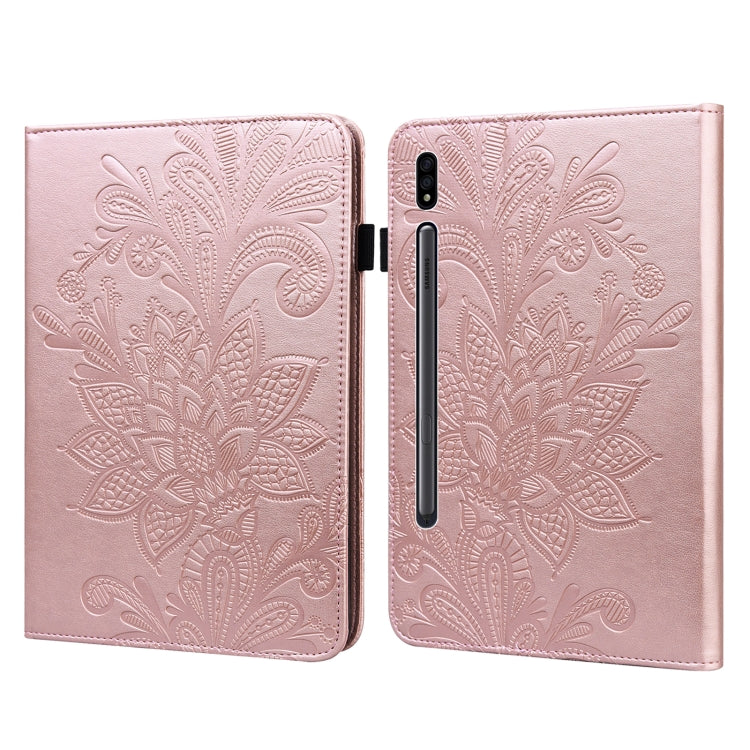 Custodia tablet in pelle con motivo floreale per Samsung Galaxy T