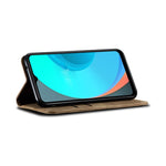 Custodia per telefono in pelle stile casual con trama denim, For Xiaomi Redmi 10A / 9C