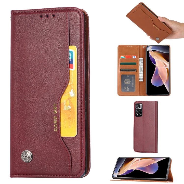 Custodia in pelle a vibrazione orizzontale con struttura della pelle impastata, For Xiaomi Redmi Note 11 Pro 4G Global, For Xiaomi Redmi Note 11S / Note 11 4G Global