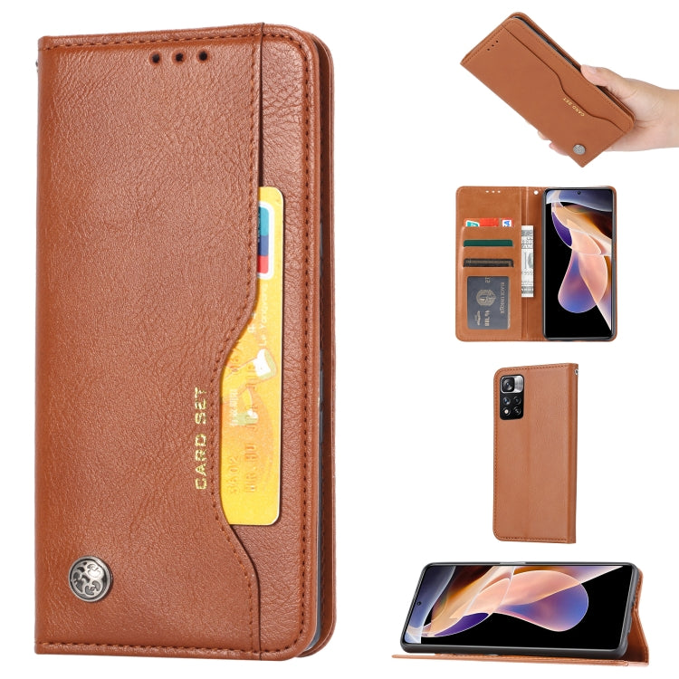 Custodia in pelle a vibrazione orizzontale con struttura della pelle impastata, For Xiaomi Redmi Note 11 Pro 4G Global, For Xiaomi Redmi Note 11S / Note 11 4G Global