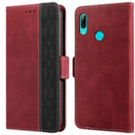 Custodia per telefono in pelle RFID magnetica laterale con cuciture, For Huawei P smart 2019, For Huawei P smart 2021, For Huawei P30 Lite, For Huawei Y6 2019, For Huawei Y7 2019, For Honor 50