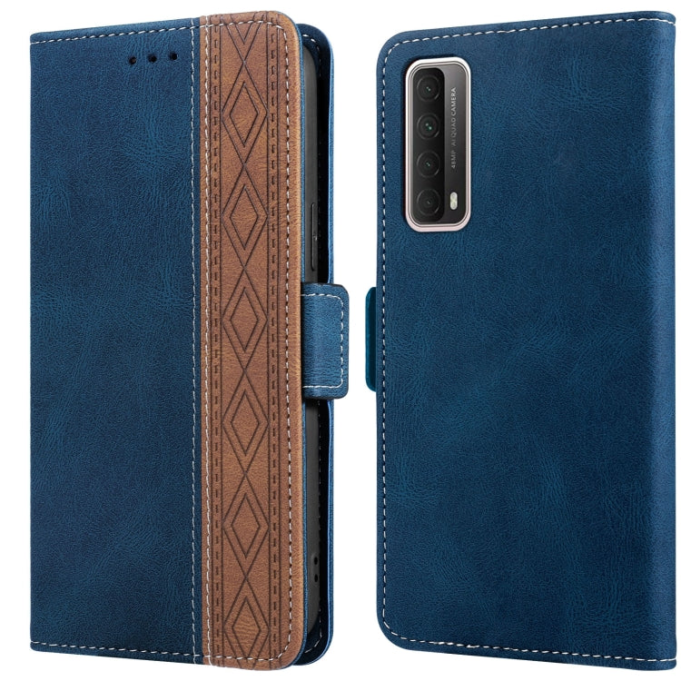 Custodia per telefono in pelle RFID magnetica laterale con cuciture, For Huawei P smart 2019, For Huawei P smart 2021, For Huawei P30 Lite, For Huawei Y6 2019, For Huawei Y7 2019, For Honor 50