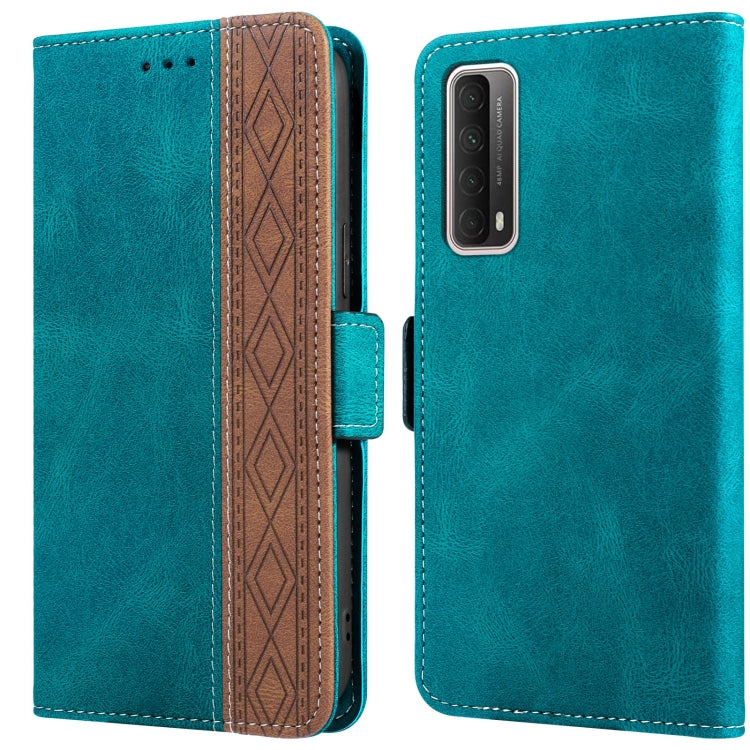 Custodia per telefono in pelle RFID magnetica laterale con cuciture, For Huawei P smart 2019, For Huawei P smart 2021, For Huawei P30 Lite, For Huawei Y6 2019, For Huawei Y7 2019, For Honor 50