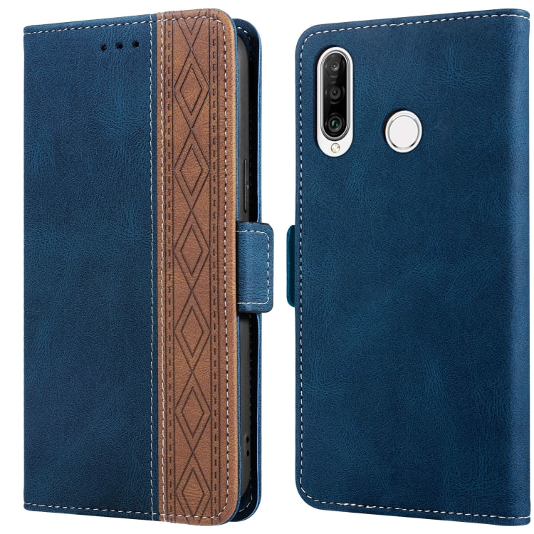Custodia per telefono in pelle RFID magnetica laterale con cuciture, For Huawei P smart 2019, For Huawei P smart 2021, For Huawei P30 Lite, For Huawei Y6 2019, For Huawei Y7 2019, For Honor 50