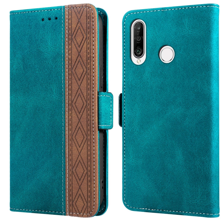 Custodia per telefono in pelle RFID magnetica laterale con cuciture, For Huawei P smart 2019, For Huawei P smart 2021, For Huawei P30 Lite, For Huawei Y6 2019, For Huawei Y7 2019, For Honor 50