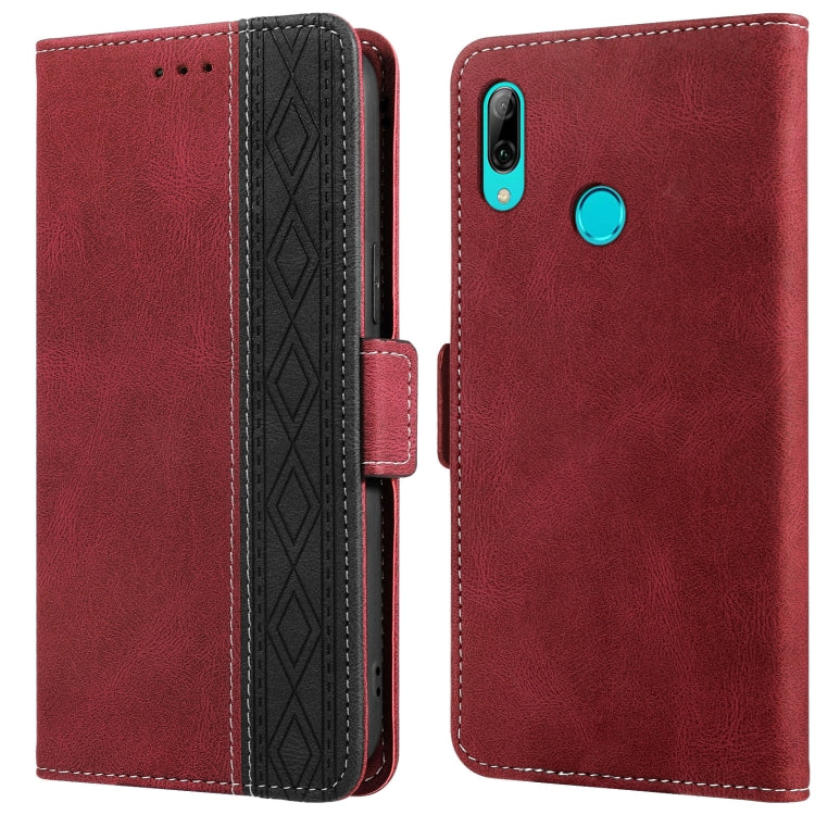 Custodia per telefono in pelle RFID magnetica laterale con cuciture, For Huawei P smart 2019, For Huawei P smart 2021, For Huawei P30 Lite, For Huawei Y6 2019, For Huawei Y7 2019, For Honor 50
