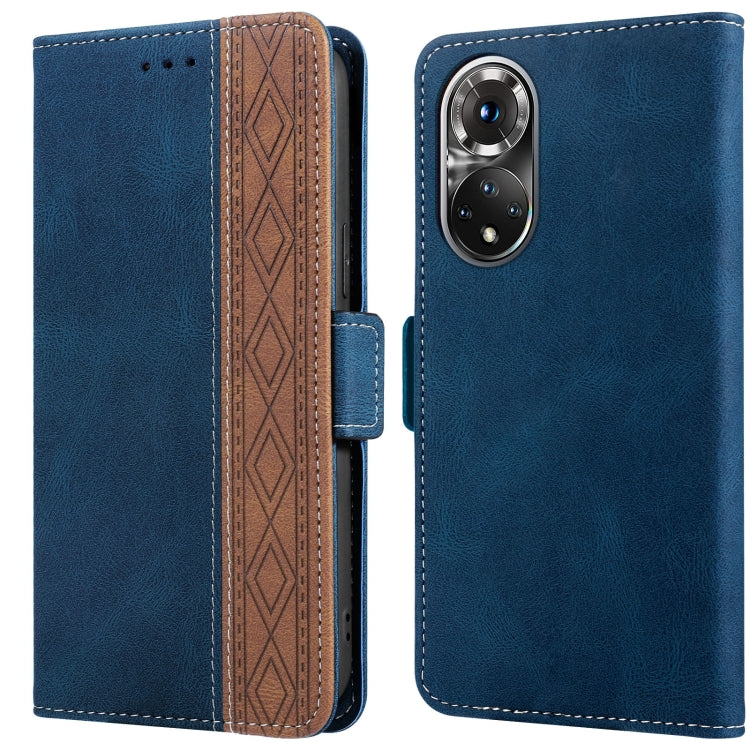 Custodia per telefono in pelle RFID magnetica laterale con cuciture, For Huawei P smart 2019, For Huawei P smart 2021, For Huawei P30 Lite, For Huawei Y6 2019, For Huawei Y7 2019, For Honor 50