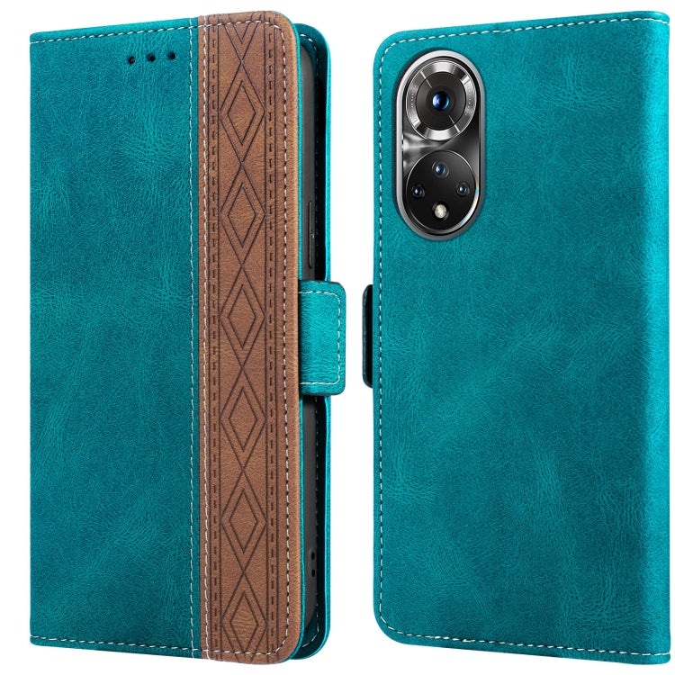 Custodia per telefono in pelle RFID magnetica laterale con cuciture, For Huawei P smart 2019, For Huawei P smart 2021, For Huawei P30 Lite, For Huawei Y6 2019, For Huawei Y7 2019, For Honor 50