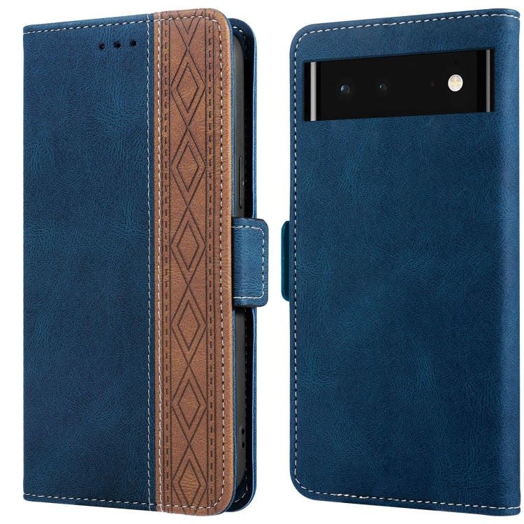 Custodia per telefono in pelle RFID magnetica laterale con cuciture, For Google Pixel 6, For Sony Xperia 10 III, For Huawei P smart Z