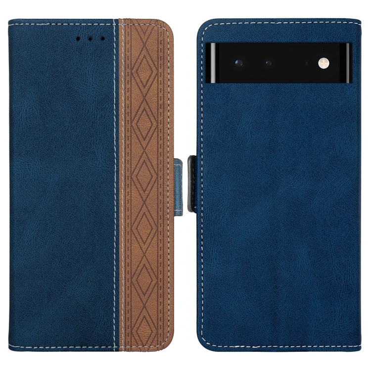 Custodia per telefono in pelle RFID magnetica laterale con cuciture, For Google Pixel 6, For Sony Xperia 10 III, For Huawei P smart Z