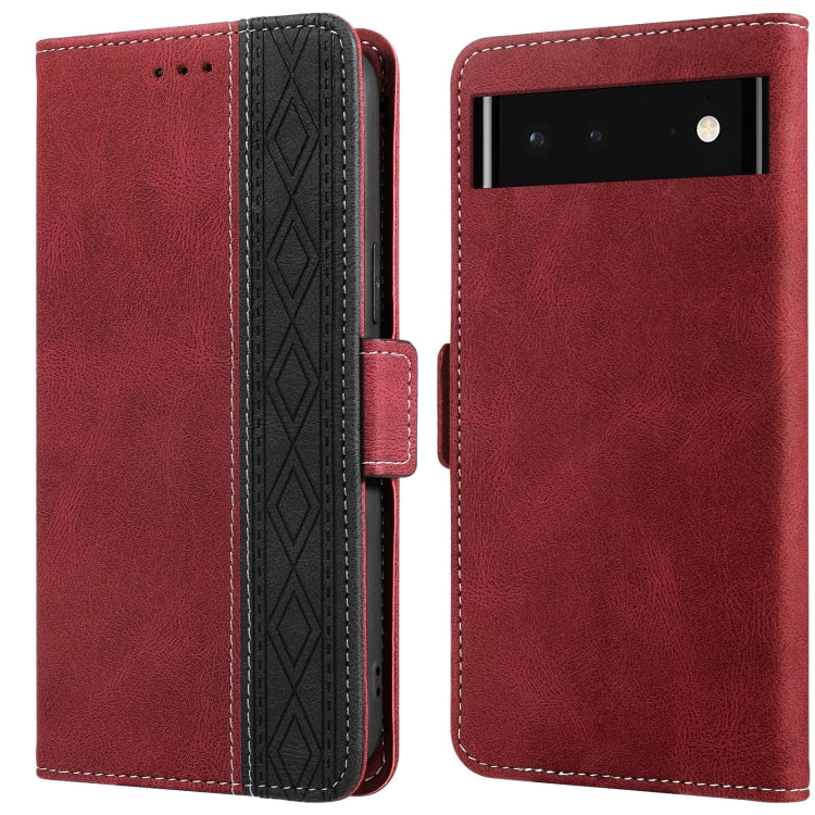 Custodia per telefono in pelle RFID magnetica laterale con cuciture, For Google Pixel 6, For Sony Xperia 10 III, For Huawei P smart Z