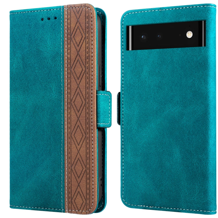 Custodia per telefono in pelle RFID magnetica laterale con cuciture, For Google Pixel 6, For Sony Xperia 10 III, For Huawei P smart Z
