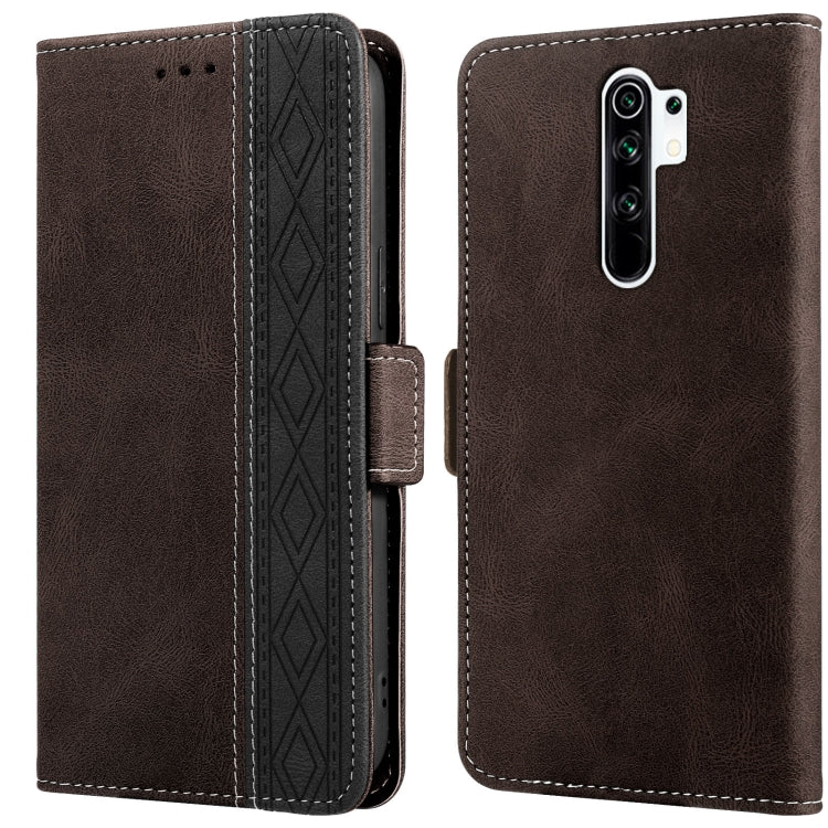 Custodia per telefono in pelle RFID magnetica laterale con cuciture, For Xiaomi Redmi 9, For Xiaomi Redmi 9A, For Xiaomi Redmi 9C, For Xiaomi Redmi 9T, For Xiaomi Redmi Note 9 Pro 4G / 9S, For Xiaomi Redmi Note 9 / 10X