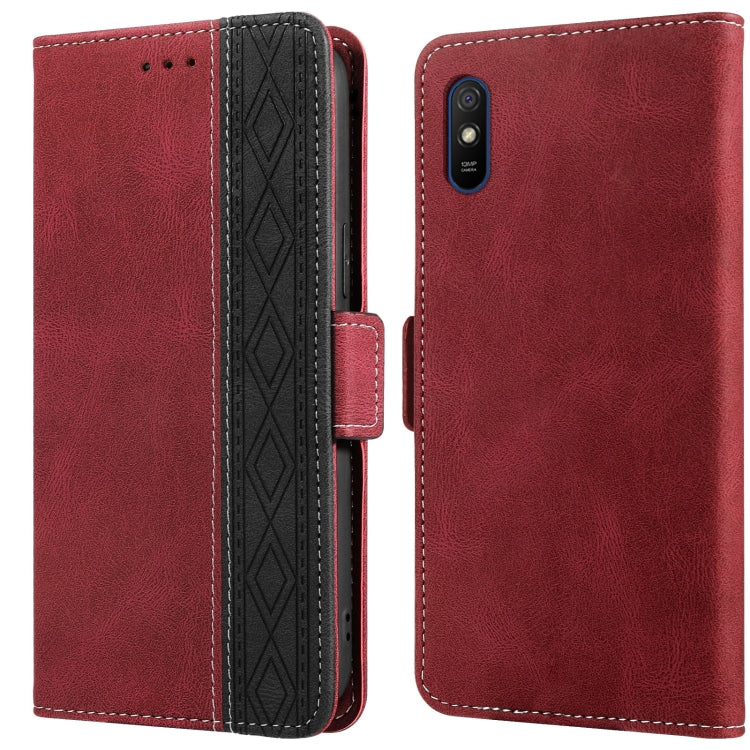 Custodia per telefono in pelle RFID magnetica laterale con cuciture, For Xiaomi Redmi 9, For Xiaomi Redmi 9A, For Xiaomi Redmi 9C, For Xiaomi Redmi 9T, For Xiaomi Redmi Note 9 Pro 4G / 9S, For Xiaomi Redmi Note 9 / 10X