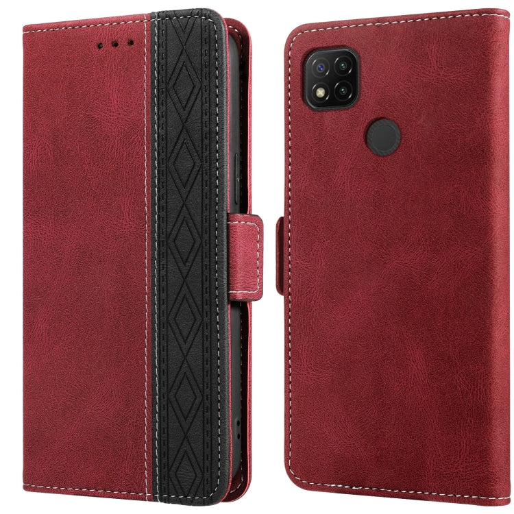 Custodia per telefono in pelle RFID magnetica laterale con cuciture, For Xiaomi Redmi 9, For Xiaomi Redmi 9A, For Xiaomi Redmi 9C, For Xiaomi Redmi 9T, For Xiaomi Redmi Note 9 Pro 4G / 9S, For Xiaomi Redmi Note 9 / 10X