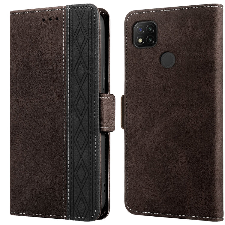 Custodia per telefono in pelle RFID magnetica laterale con cuciture, For Xiaomi Redmi 9, For Xiaomi Redmi 9A, For Xiaomi Redmi 9C, For Xiaomi Redmi 9T, For Xiaomi Redmi Note 9 Pro 4G / 9S, For Xiaomi Redmi Note 9 / 10X