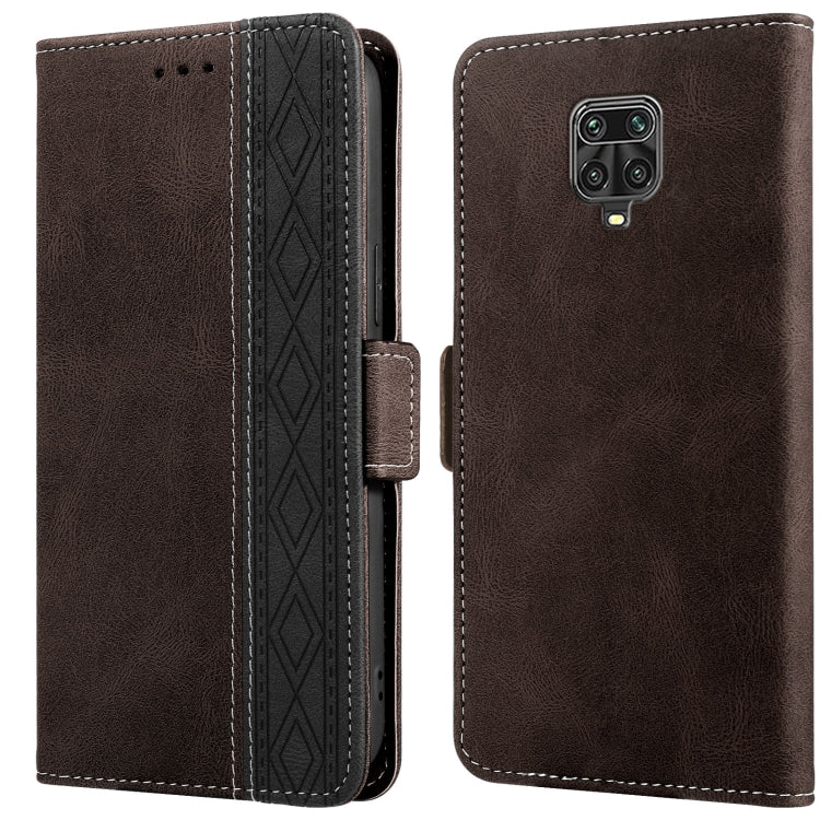 Custodia per telefono in pelle RFID magnetica laterale con cuciture, For Xiaomi Redmi 9, For Xiaomi Redmi 9A, For Xiaomi Redmi 9C, For Xiaomi Redmi 9T, For Xiaomi Redmi Note 9 Pro 4G / 9S, For Xiaomi Redmi Note 9 / 10X