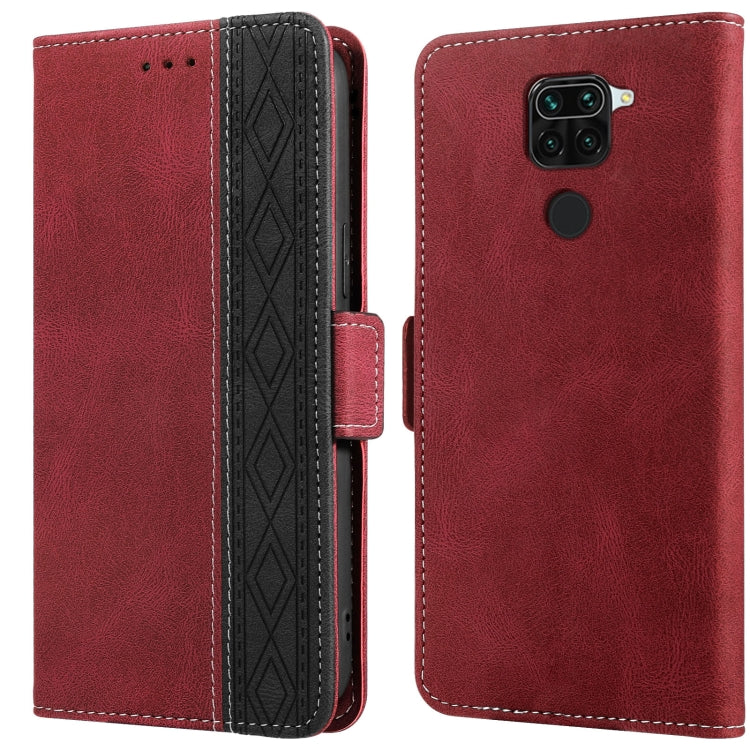 Custodia per telefono in pelle RFID magnetica laterale con cuciture, For Xiaomi Redmi 9, For Xiaomi Redmi 9A, For Xiaomi Redmi 9C, For Xiaomi Redmi 9T, For Xiaomi Redmi Note 9 Pro 4G / 9S, For Xiaomi Redmi Note 9 / 10X