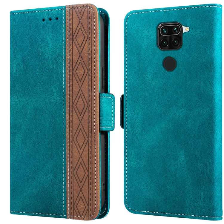 Custodia per telefono in pelle RFID magnetica laterale con cuciture, For Xiaomi Redmi 9, For Xiaomi Redmi 9A, For Xiaomi Redmi 9C, For Xiaomi Redmi 9T, For Xiaomi Redmi Note 9 Pro 4G / 9S, For Xiaomi Redmi Note 9 / 10X