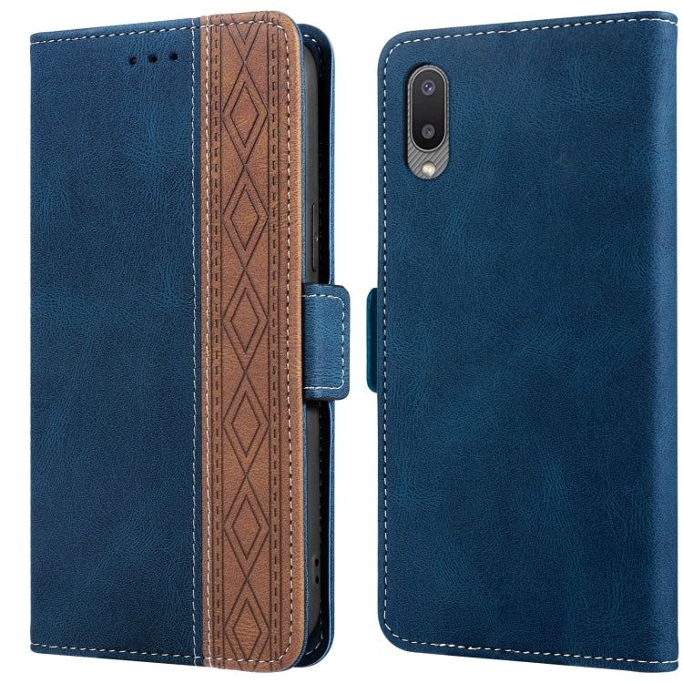 Custodia per telefono in pelle RFID magnetica laterale con cuciture, For Samsung Galaxy A02, For Samsung Galaxy A02s, For Samsung Galaxy A03s 166mm, For Samsung Galaxy A12 5G, For Samsung Galaxy A13 4G, For Samsung Galaxy A13 5G