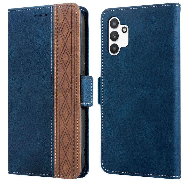 Custodia per telefono in pelle RFID magnetica laterale con cuciture, For Samsung Galaxy A02, For Samsung Galaxy A02s, For Samsung Galaxy A03s 166mm, For Samsung Galaxy A12 5G, For Samsung Galaxy A13 4G, For Samsung Galaxy A13 5G