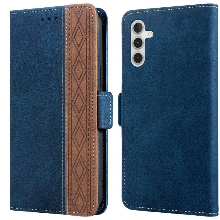 Custodia per telefono in pelle RFID magnetica laterale con cuciture, For Samsung Galaxy A02, For Samsung Galaxy A02s, For Samsung Galaxy A03s 166mm, For Samsung Galaxy A12 5G, For Samsung Galaxy A13 4G, For Samsung Galaxy A13 5G