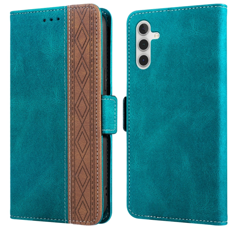 Custodia per telefono in pelle RFID magnetica laterale con cuciture, For Samsung Galaxy A02, For Samsung Galaxy A02s, For Samsung Galaxy A03s 166mm, For Samsung Galaxy A12 5G, For Samsung Galaxy A13 4G, For Samsung Galaxy A13 5G
