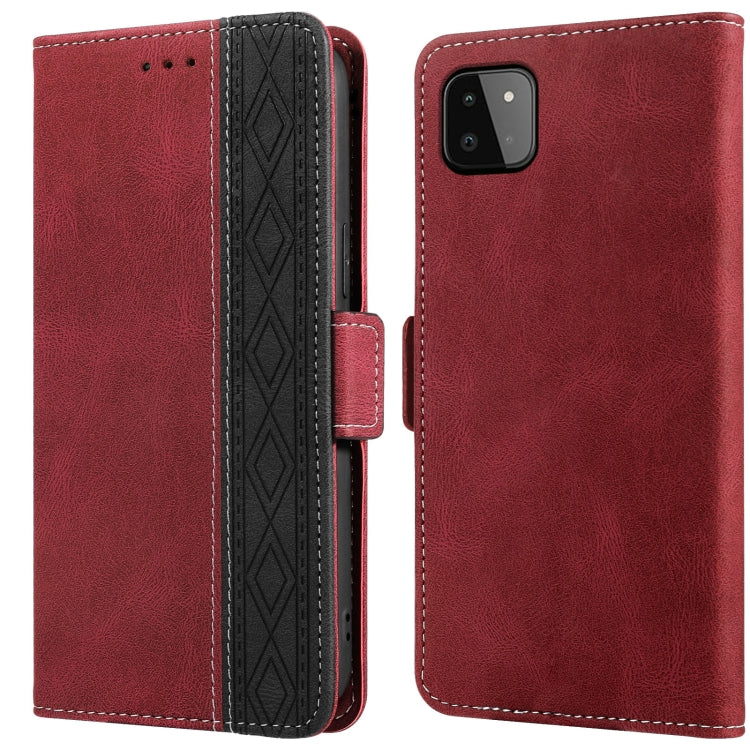 Custodia per telefono in pelle RFID magnetica laterale con cuciture, For Samsung Galaxy A22 5G, For Samsung Galaxy A22 JP Version, For Samsung Galaxy A32 4G, For Samsung Galaxy A32 5G, For Samsung Galaxy A33 5G, For Samsung Galaxy A52 4G / 5G