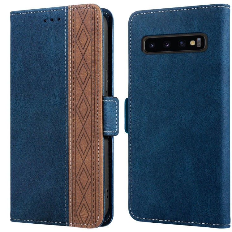 Custodia per telefono in pelle RFID magnetica laterale con cuciture, For Samsung Galaxy A53 5G, For Samsung Galaxy A72 4G / 5G, For Samsung Galaxy A73 5G, For Samsung Galaxy S10, For Samsung Galaxy S10+, For Samsung Galaxy S20