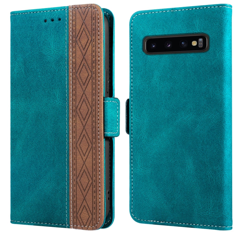 Custodia per telefono in pelle RFID magnetica laterale con cuciture, For Samsung Galaxy A53 5G, For Samsung Galaxy A72 4G / 5G, For Samsung Galaxy A73 5G, For Samsung Galaxy S10, For Samsung Galaxy S10+, For Samsung Galaxy S20